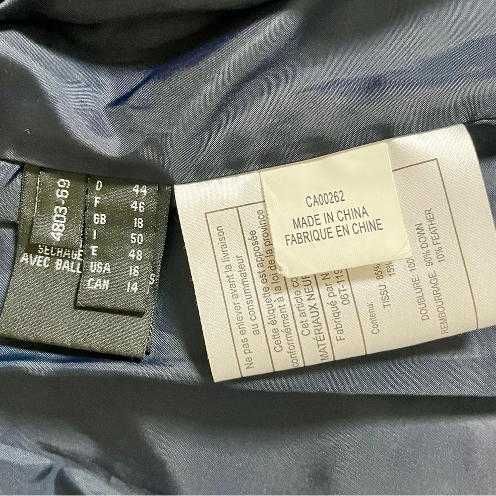 Junge Down-Filled Waisted Body Warmer Gilet w/ Hood & Multiple Pockets, Size 16 - Picture 13 of 16